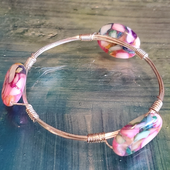 Handcrafted Silver Tone Bangles - Picture 2 of 7